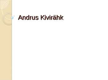 Andrus Kivirähk
