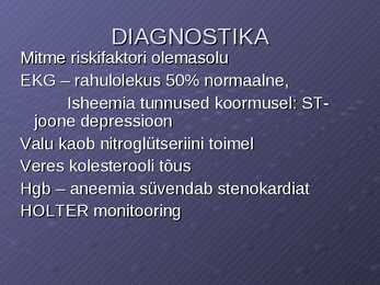 Stenokardia isheemiatõbi-MI #11