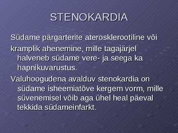 Stenokardia isheemiatõbi-MI #8