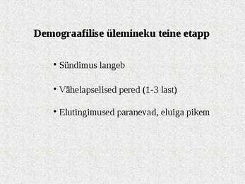 Demograafilise siirde teooria #13