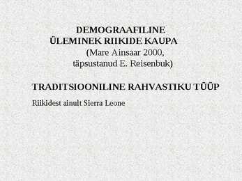 Demograafilise siirde teooria #27