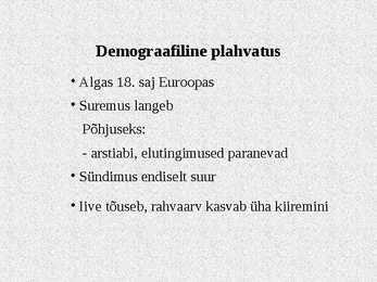 Demograafilise siirde teooria #10