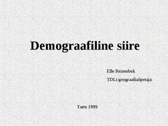 Demograafilise siirde teooria