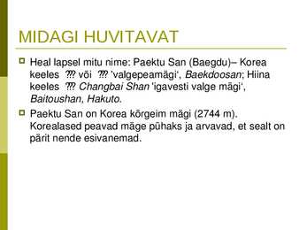 Esitlus Paektu Sani kohta #12