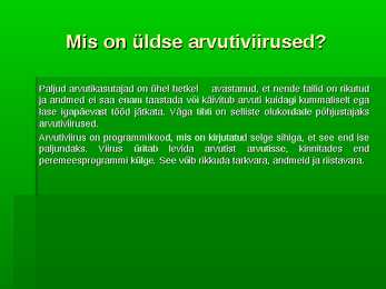 Arvutiviirused ja viirusetõrjed #2