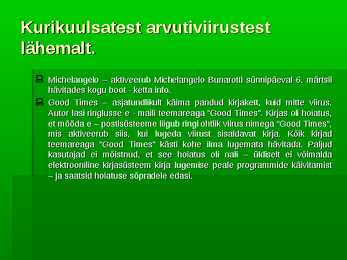 Arvutiviirused ja viirusetõrjed #5