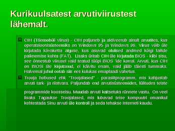 Arvutiviirused ja viirusetõrjed #7