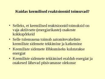 Reaktsiooni kiirus #4
