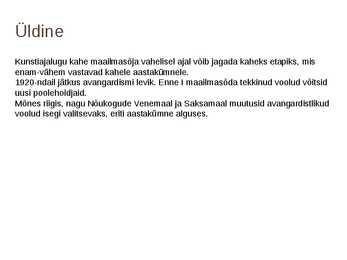Kunst kahe maailmasõja vahel #2