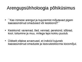 Psühholoogia konspekt powerpoint #30
