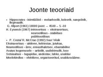 Psühholoogia konspekt powerpoint #44