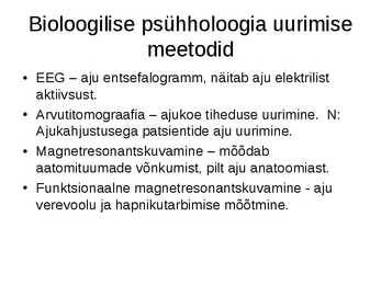 Psühholoogia konspekt powerpoint #9