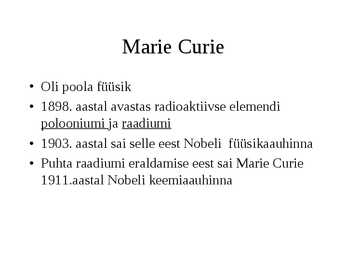 Marie Curie #2