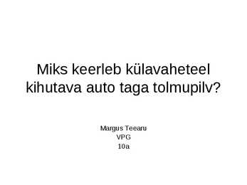Ettekanne Teemal-Miks keerleb külavaheteel kihutava auto taga tolmupilv