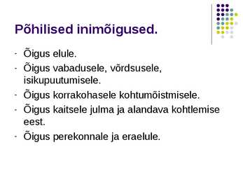 Inimõigused mitmepalgalises maailmas #2