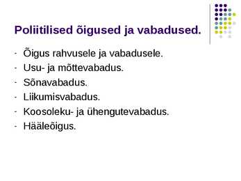 Inimõigused mitmepalgalises maailmas #3