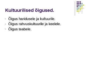 Inimõigused mitmepalgalises maailmas #5