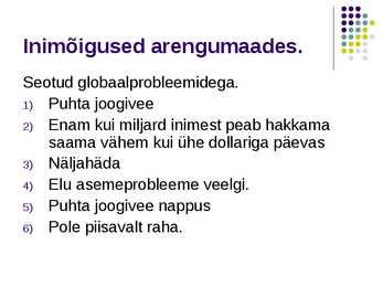 Inimõigused mitmepalgalises maailmas #7