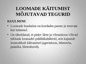 Loomadepsühholoogia #7