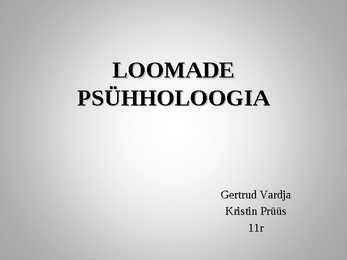 Loomadepsühholoogia