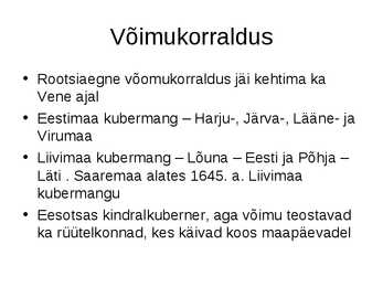 Eesti pärast Liivi sõda #6