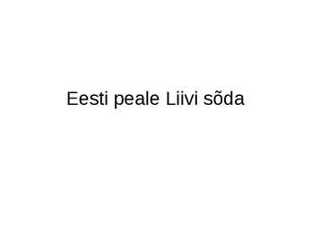 Eesti pärast Liivi sõda