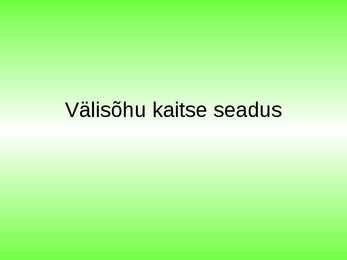 Välisõhuseadus