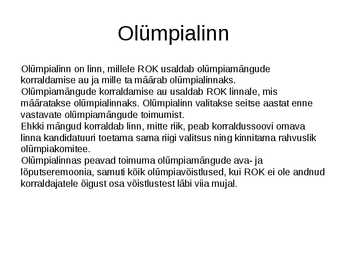 Olümpialiikumine #8