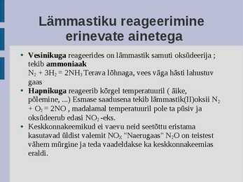 Keemia-Lämmastik #5