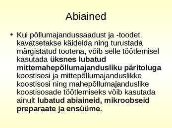 Mahepõllumajandus #12