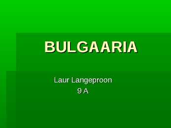 Bulgaaria