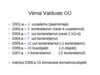 Kinnisvara dokumenteerimine #2