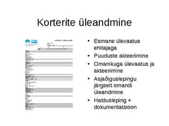 Kinnisvara dokumenteerimine #8