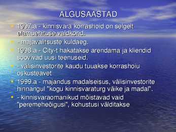 Korrashoiuturu areng Eestis