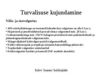 Haldaja roll ja võimalused hoone turvalisuse tagamisel #7