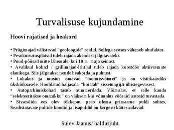Haldaja roll ja võimalused hoone turvalisuse tagamisel #8