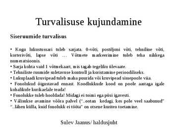Haldaja roll ja võimalused hoone turvalisuse tagamisel #9