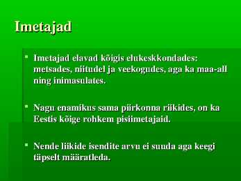 Eesti loomastik #5