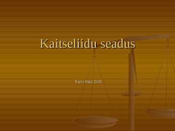 Kaitseliidu seadus