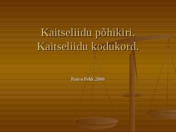 KL kodukord-KL põhikiri