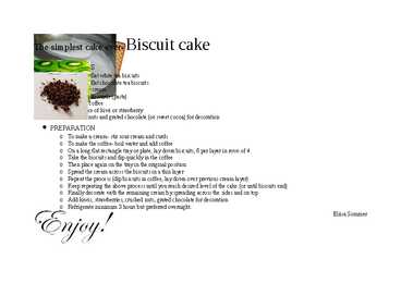 The simplest cake ever