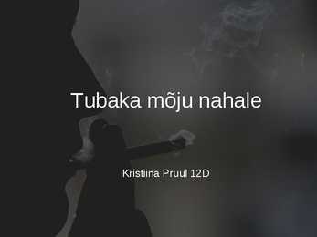 Tubaka mõju nahale