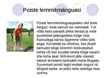 Kuidas vanasti mängiti #10