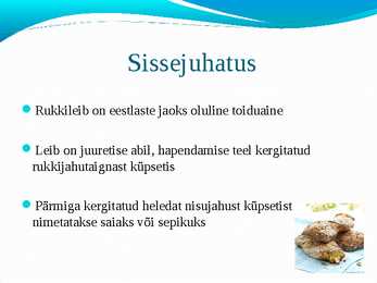 Leivatooted-presentatsioon #2