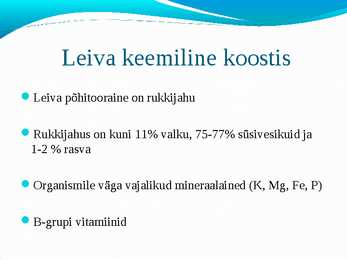 Leivatooted-presentatsioon #3