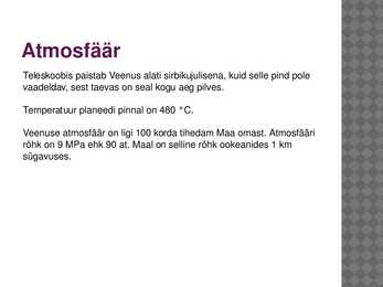 Ettekanne veenusest #4