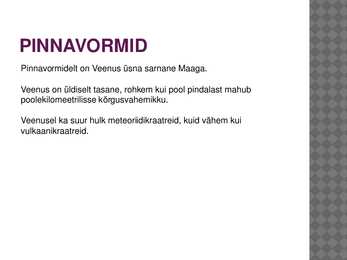 Ettekanne veenusest #6