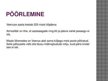 Ettekanne veenusest #7