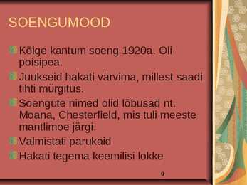 Soengute ja riietumise kultuur 1910-1970 #9