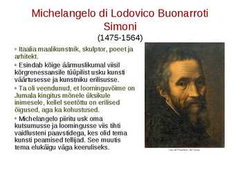 Michelangelo esitlus